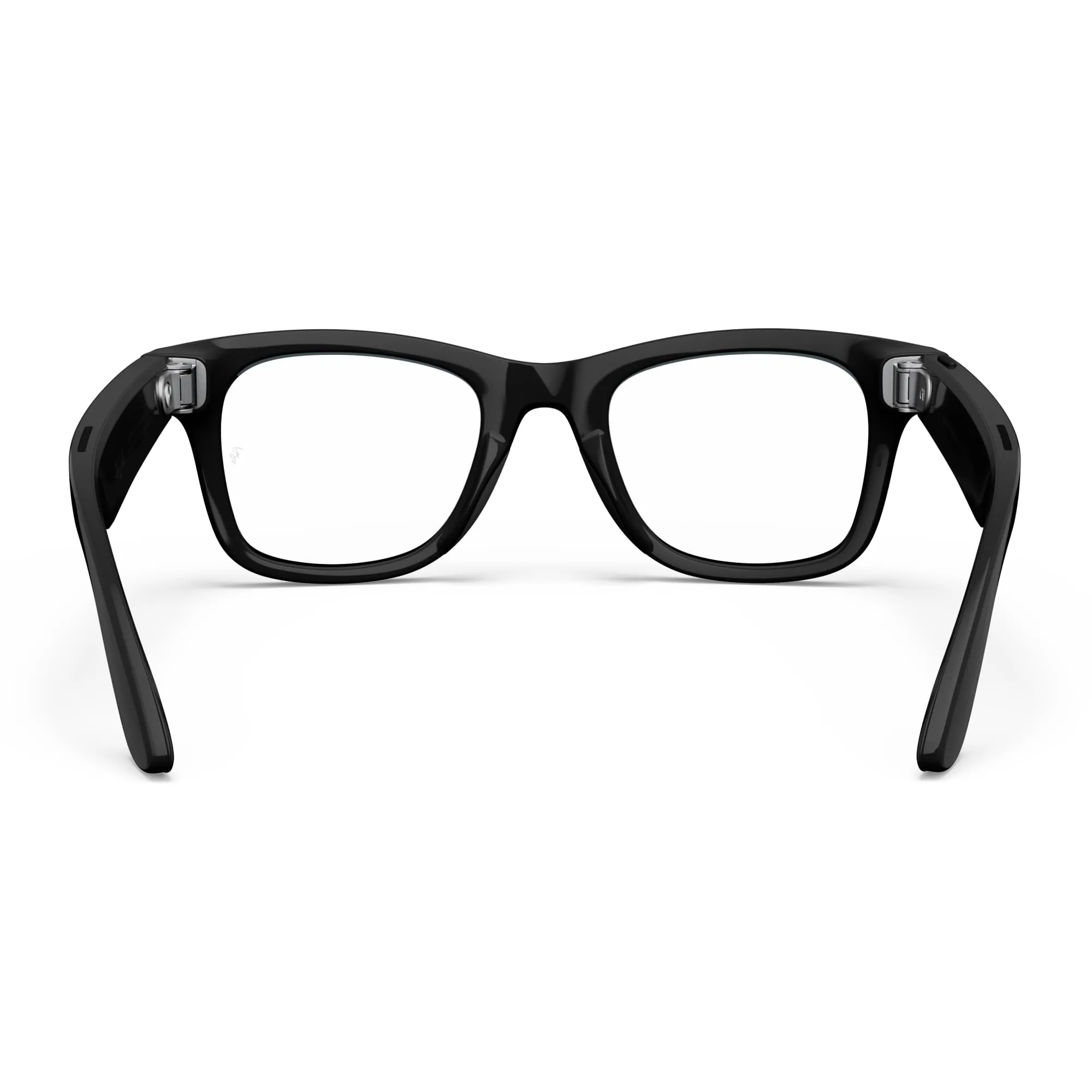 Meta Ray-Ban Smart Glasses, Wayfarer, Shiny Black/Clear, Regular