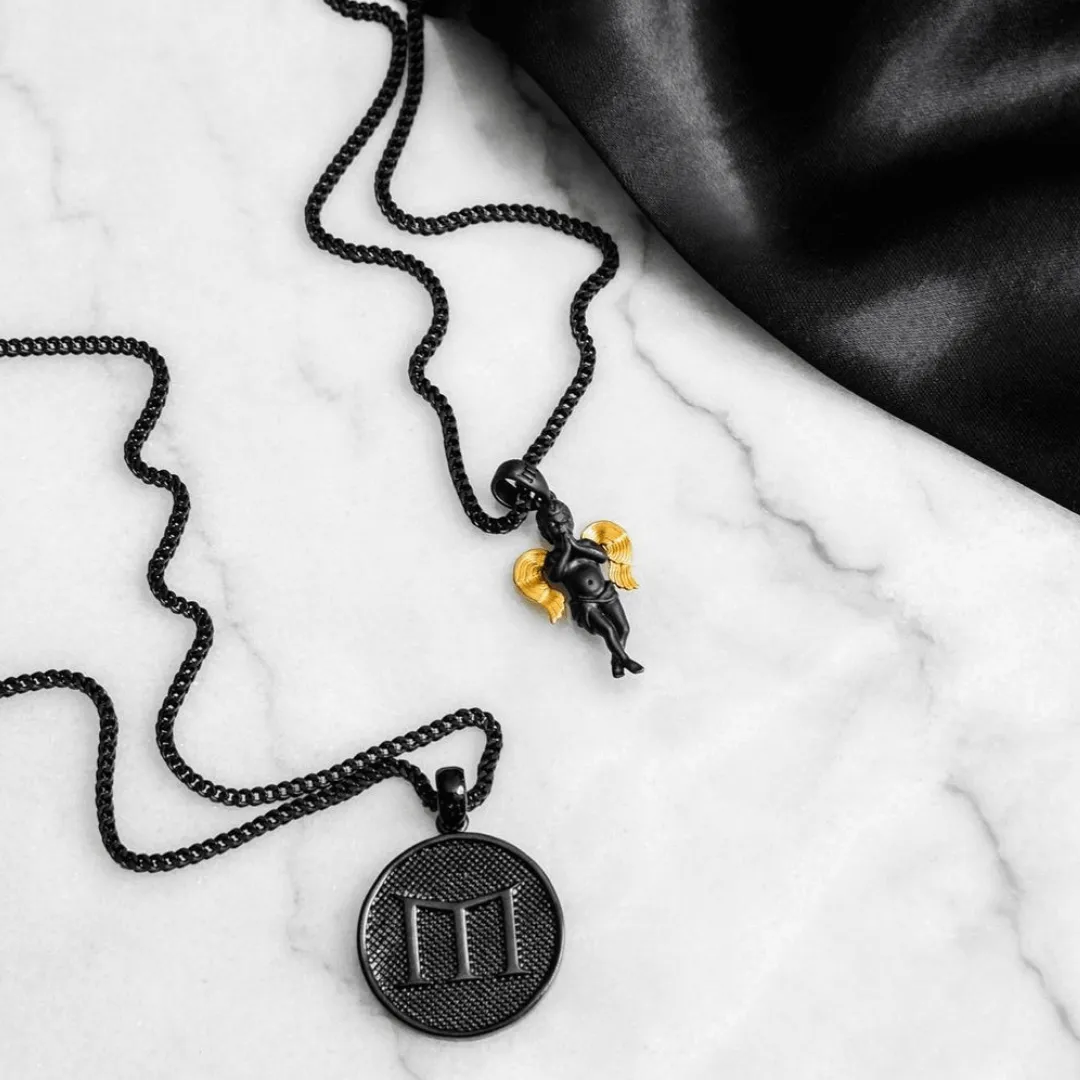Micro Angel Pendant - Black