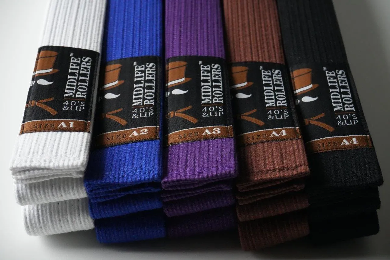Midlife Rollers Pearl Weave Jiu Jitsu Belt