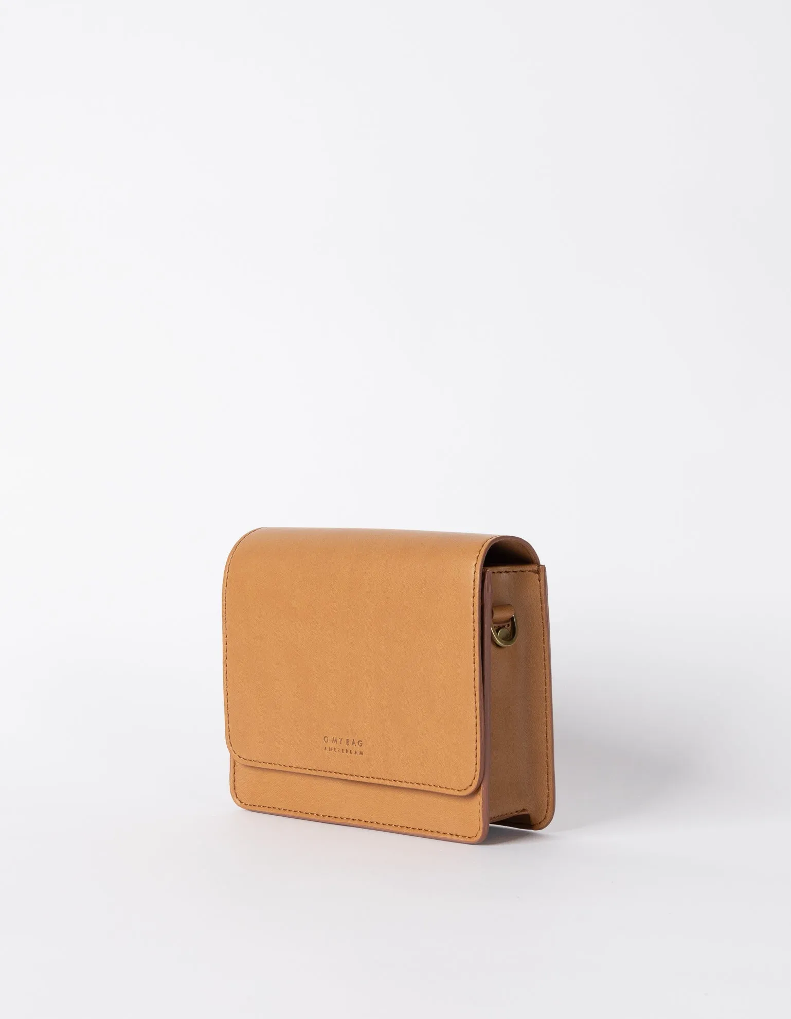 Mini Audrey Apple Leather Vegan Crossbody | Brown