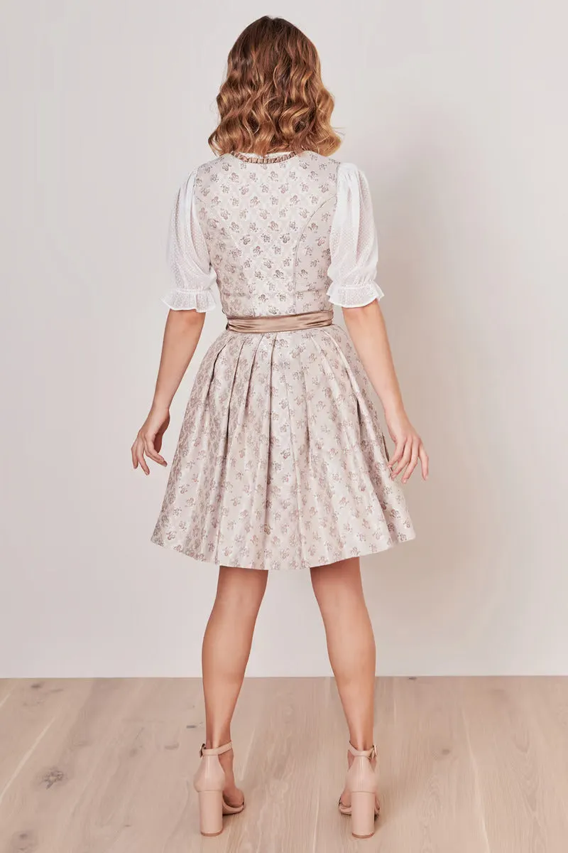 Mini Dirndl 2pcs. 50cm "Kalinda" beige (36,40)