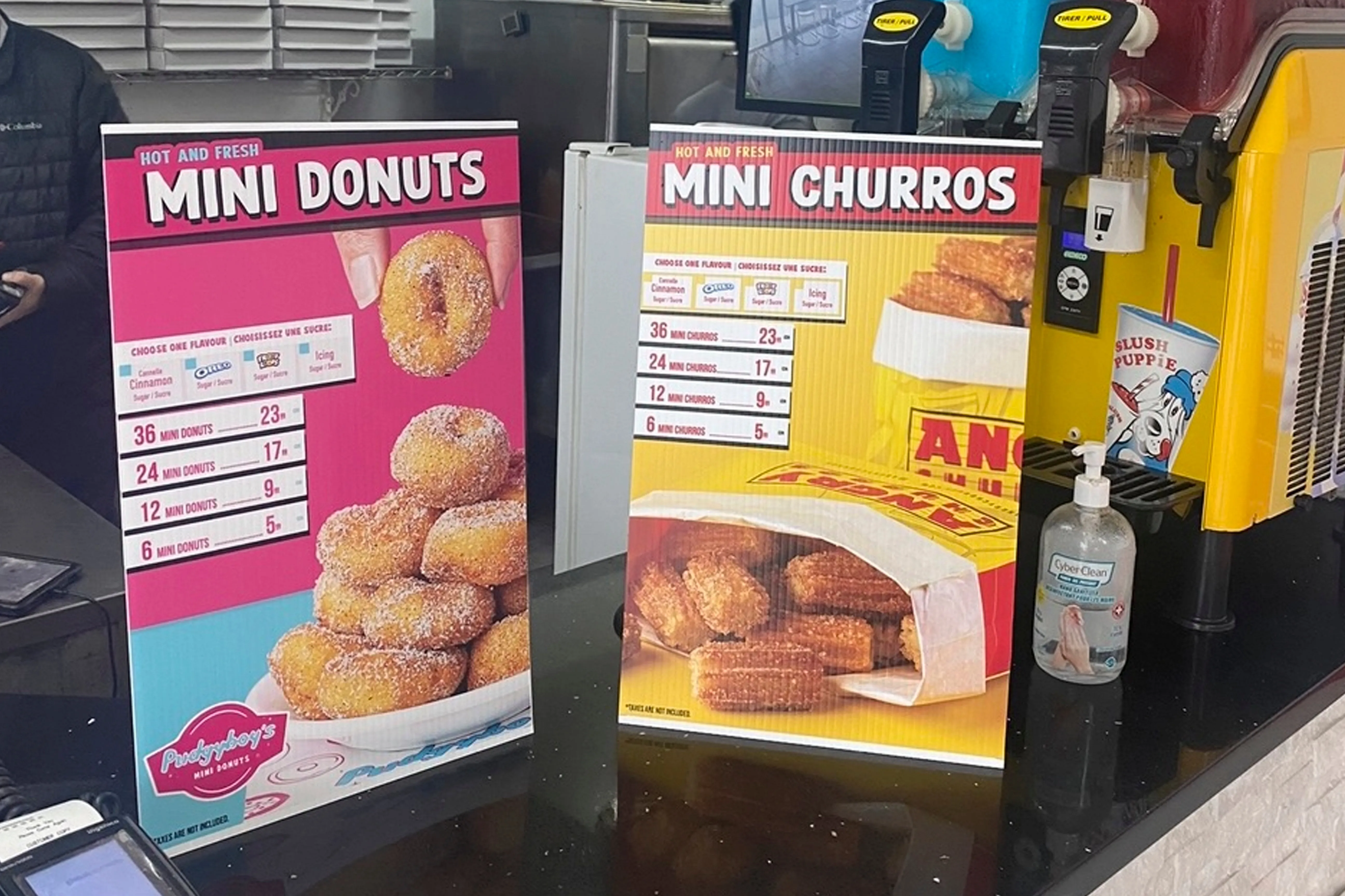 Mini Donut Menu - Stand-up Counter Sign | Concession and Carnival Foodservice Supplies Canada