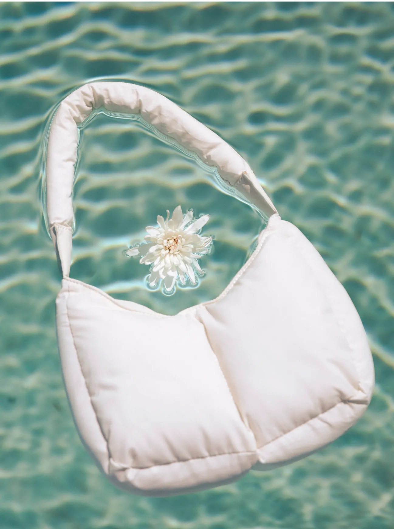 MINI PUFFER PURSE - BONE