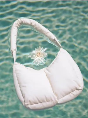 MINI PUFFER PURSE - BONE