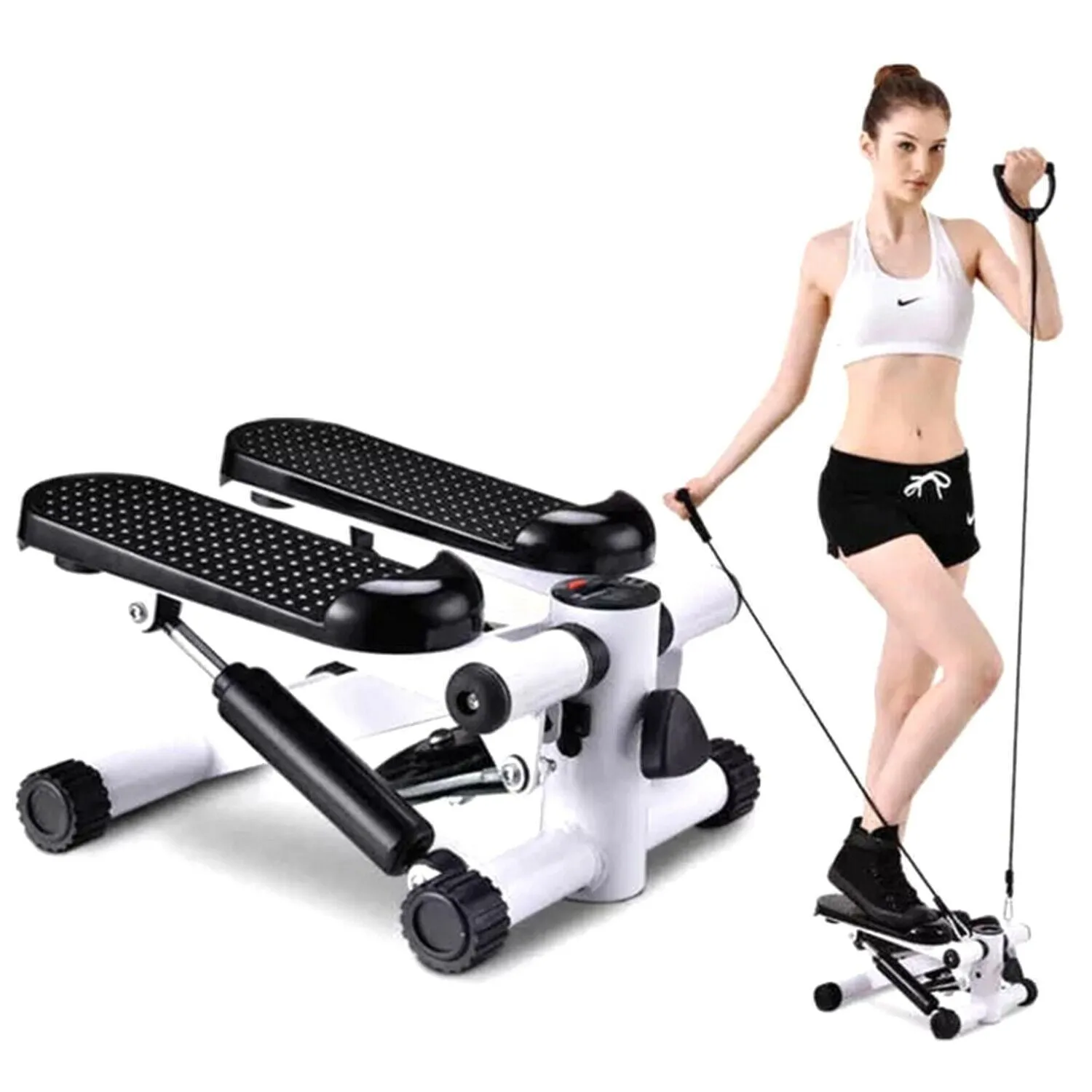 Mini Stepper With Resistance Bands