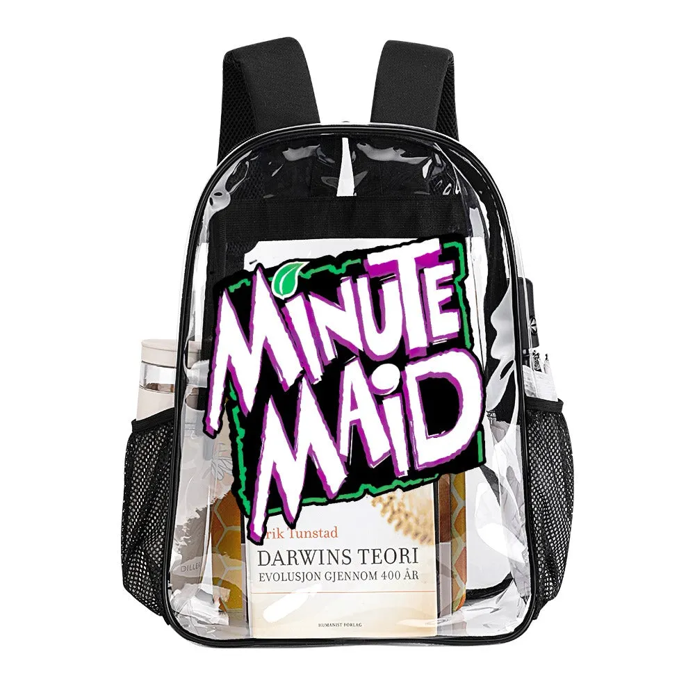 Minute Maid Soda 90s Logo Transparent Backpack 17 Inch