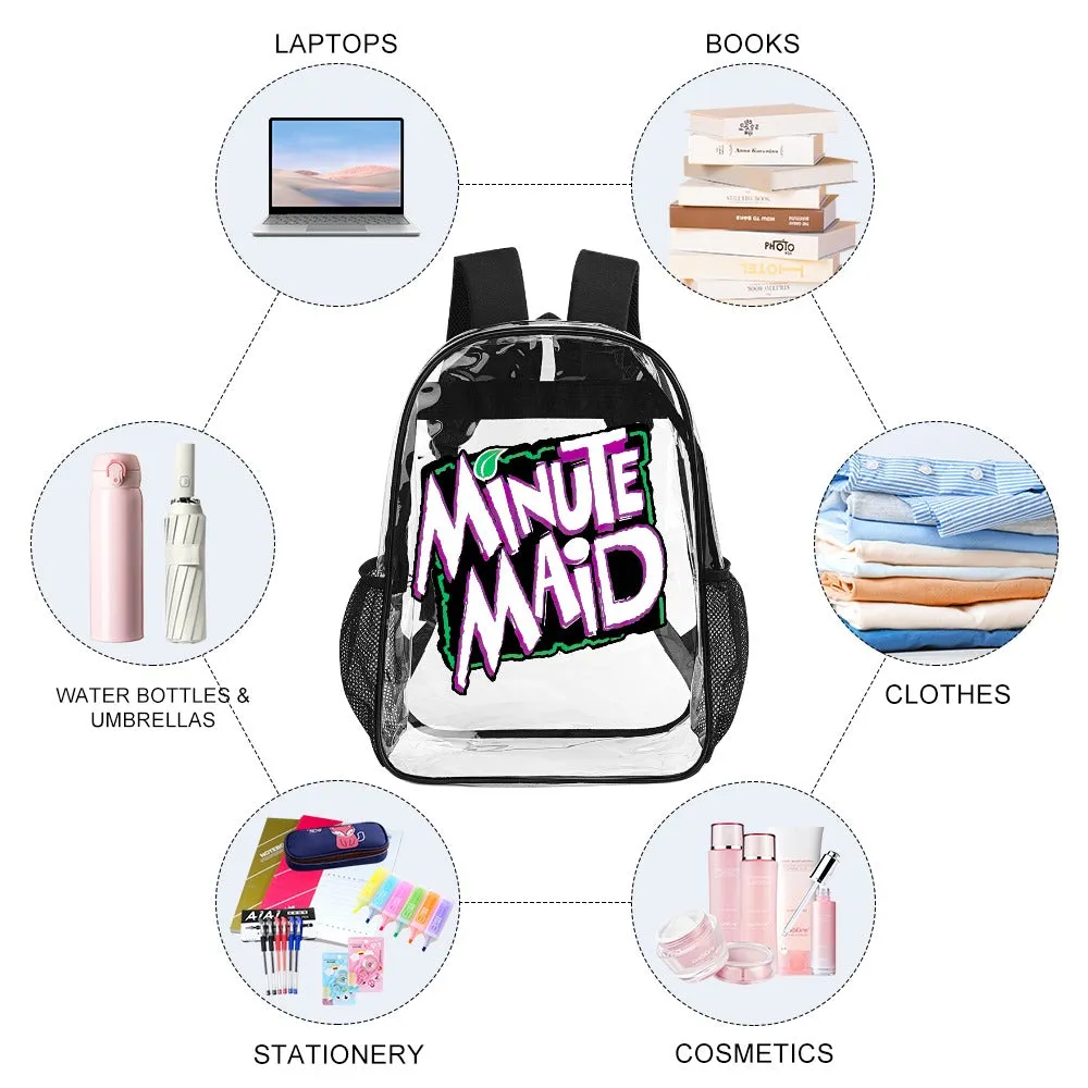 Minute Maid Soda 90s Logo Transparent Backpack 17 Inch