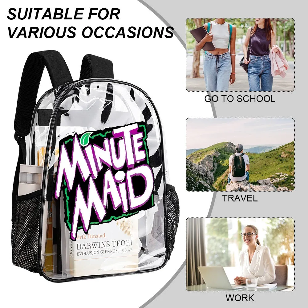 Minute Maid Soda 90s Logo Transparent Backpack 17 Inch