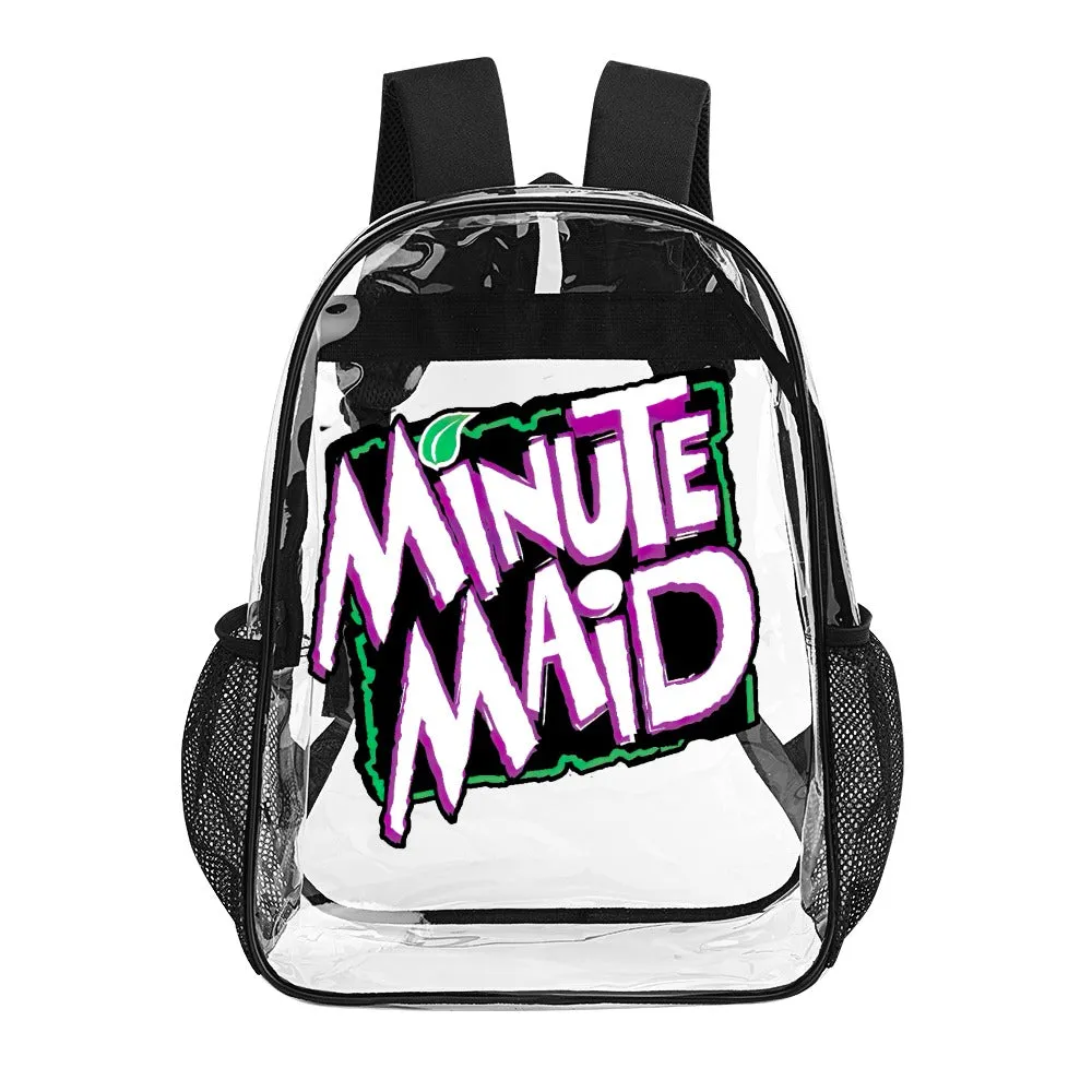 Minute Maid Soda 90s Logo Transparent Backpack 17 Inch