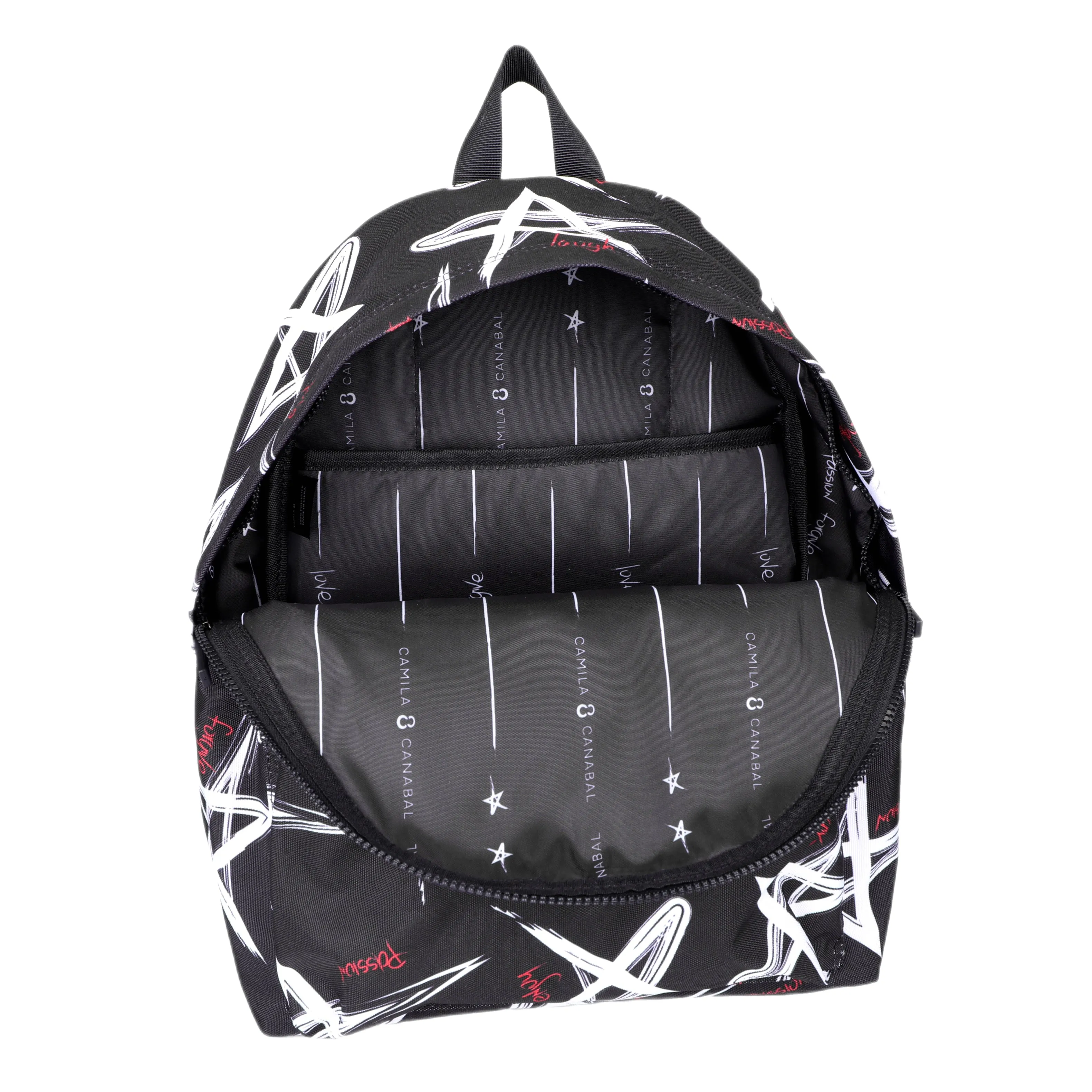 Mochila Joaquina | Negro Estrellas Blancas