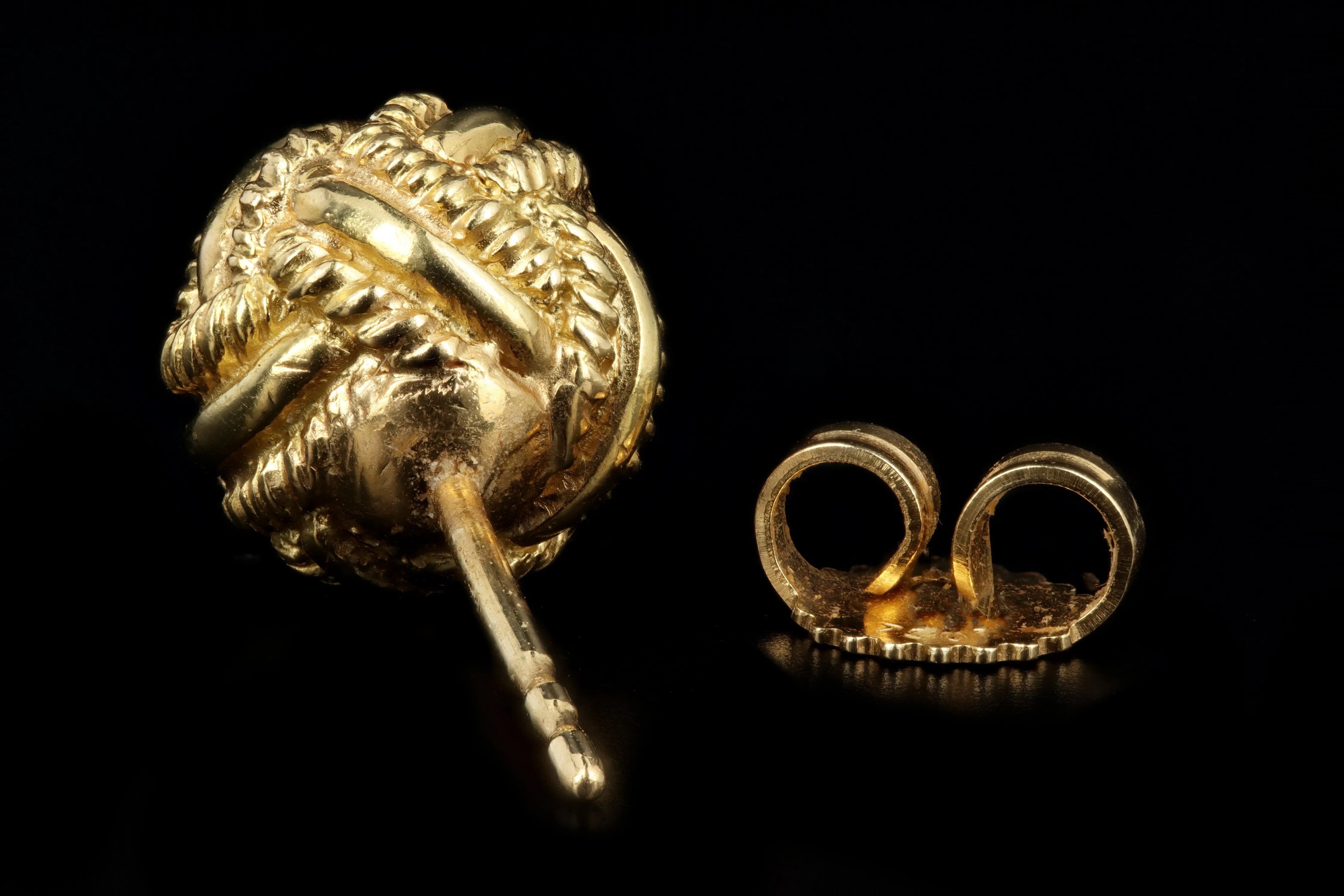 Modern Tiffany 18K Love Knot Woven Stud Earrings