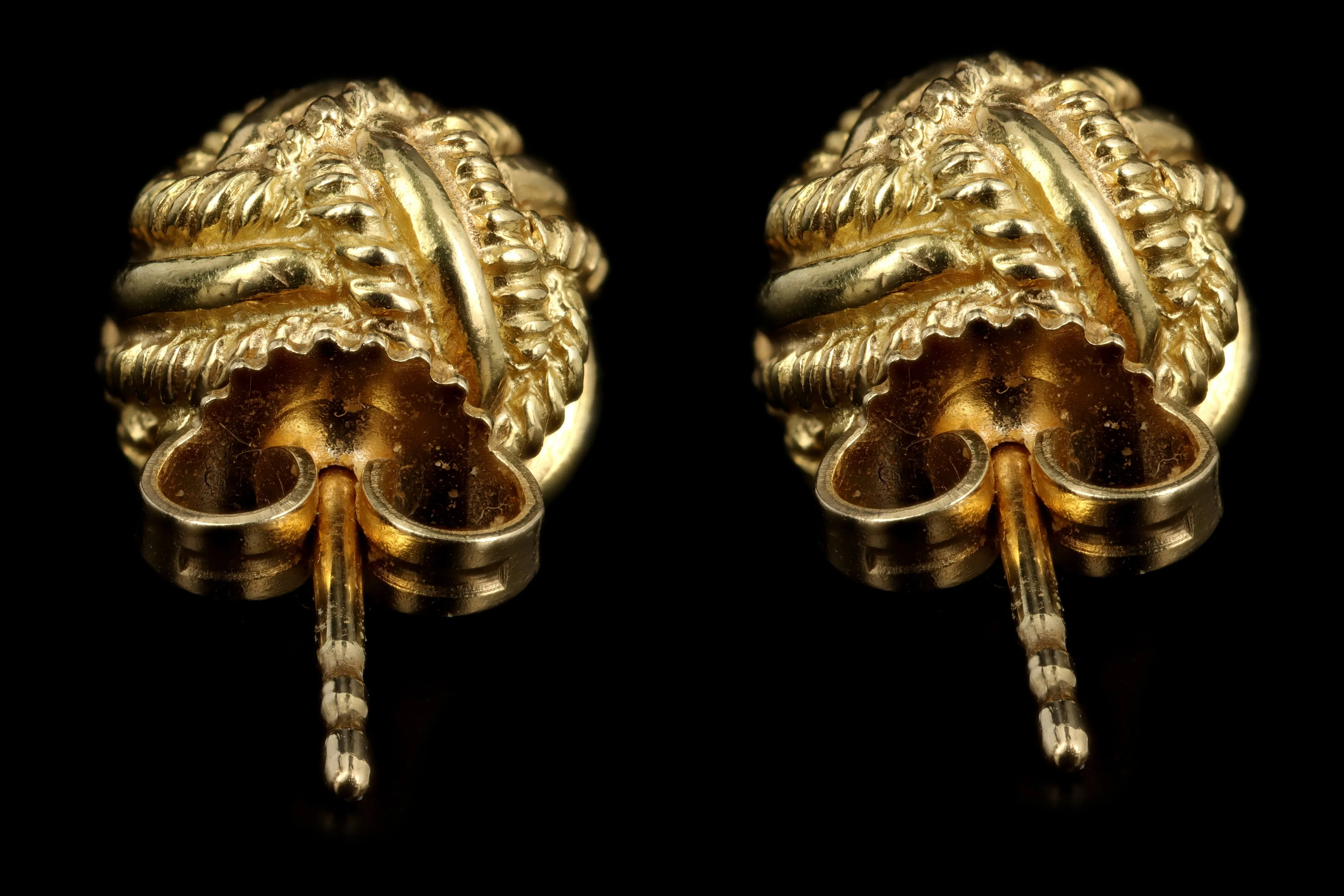 Modern Tiffany 18K Love Knot Woven Stud Earrings
