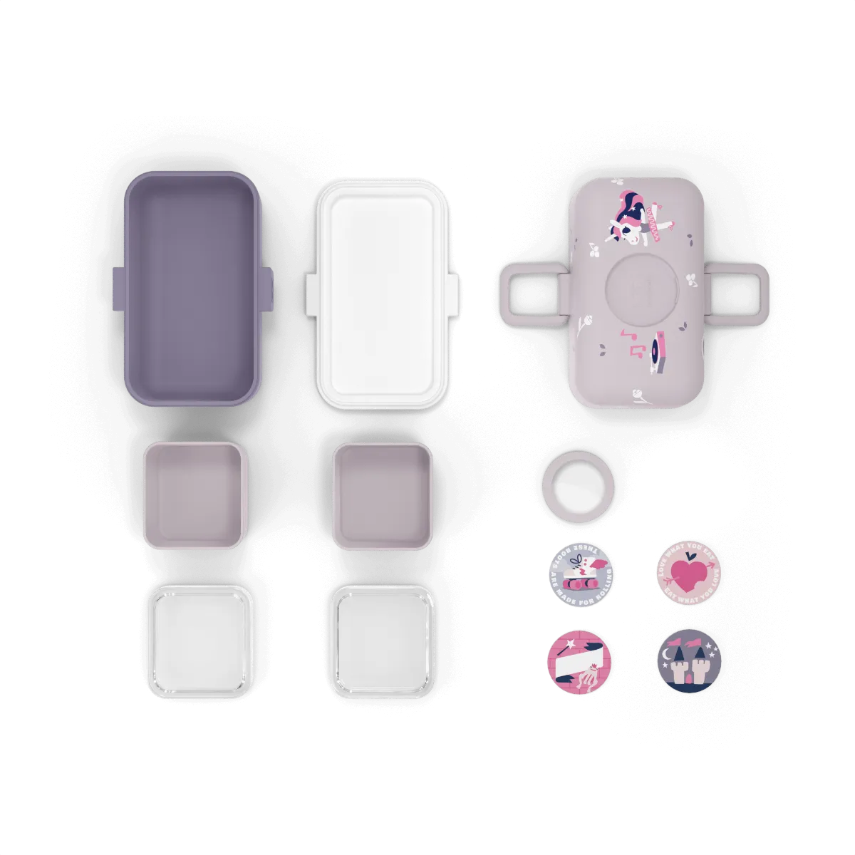 Monbento MB Tresor Kid's Bento Box - Graphic Purple Unicorn