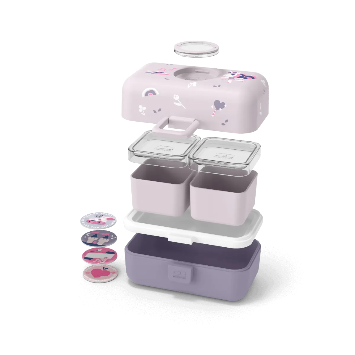 Monbento MB Tresor Kid's Bento Box - Graphic Purple Unicorn