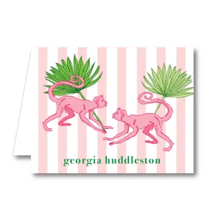 Monkey Business Folded Notecard