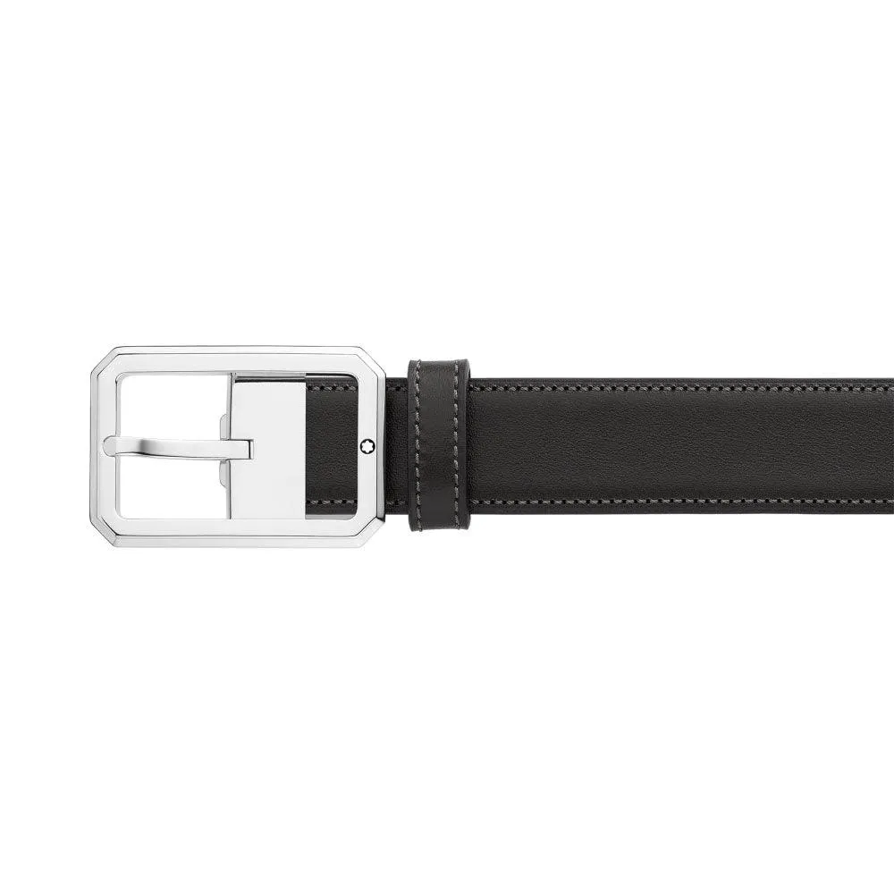 Montblanc 30mm belt octagonal buckle reversible black/brown leather 128761