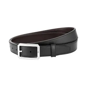 Montblanc 30mm belt octagonal buckle reversible black/brown leather 128761