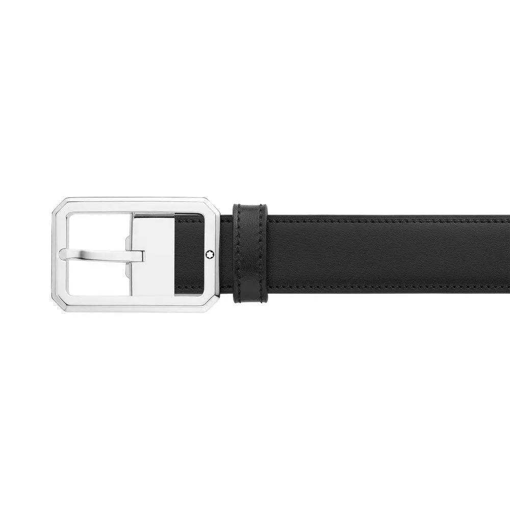 Montblanc 30mm belt octagonal buckle reversible black/brown leather 128761