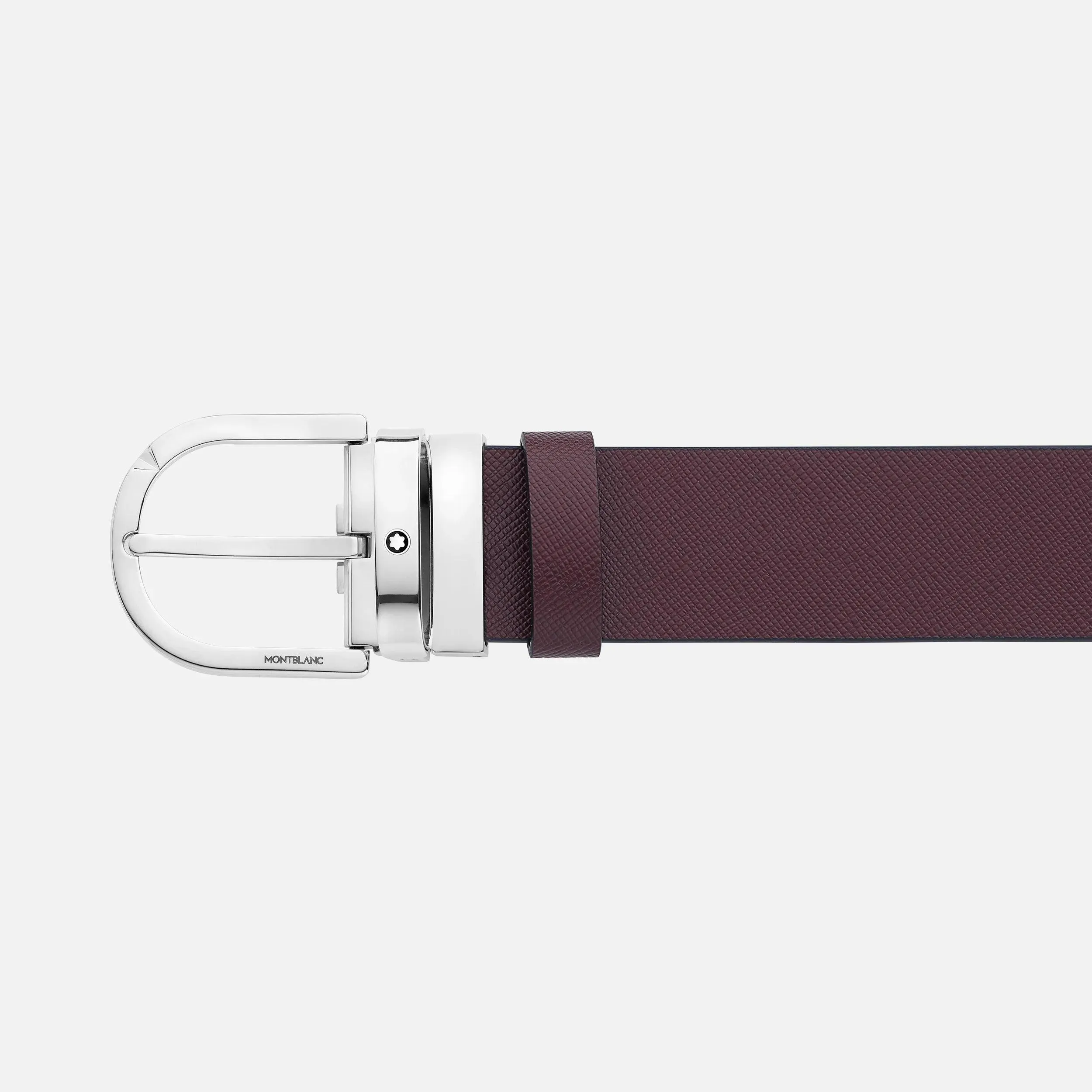 Montblanc 35mm belt horses horseshoe reversible leather black tailoring/must 131176