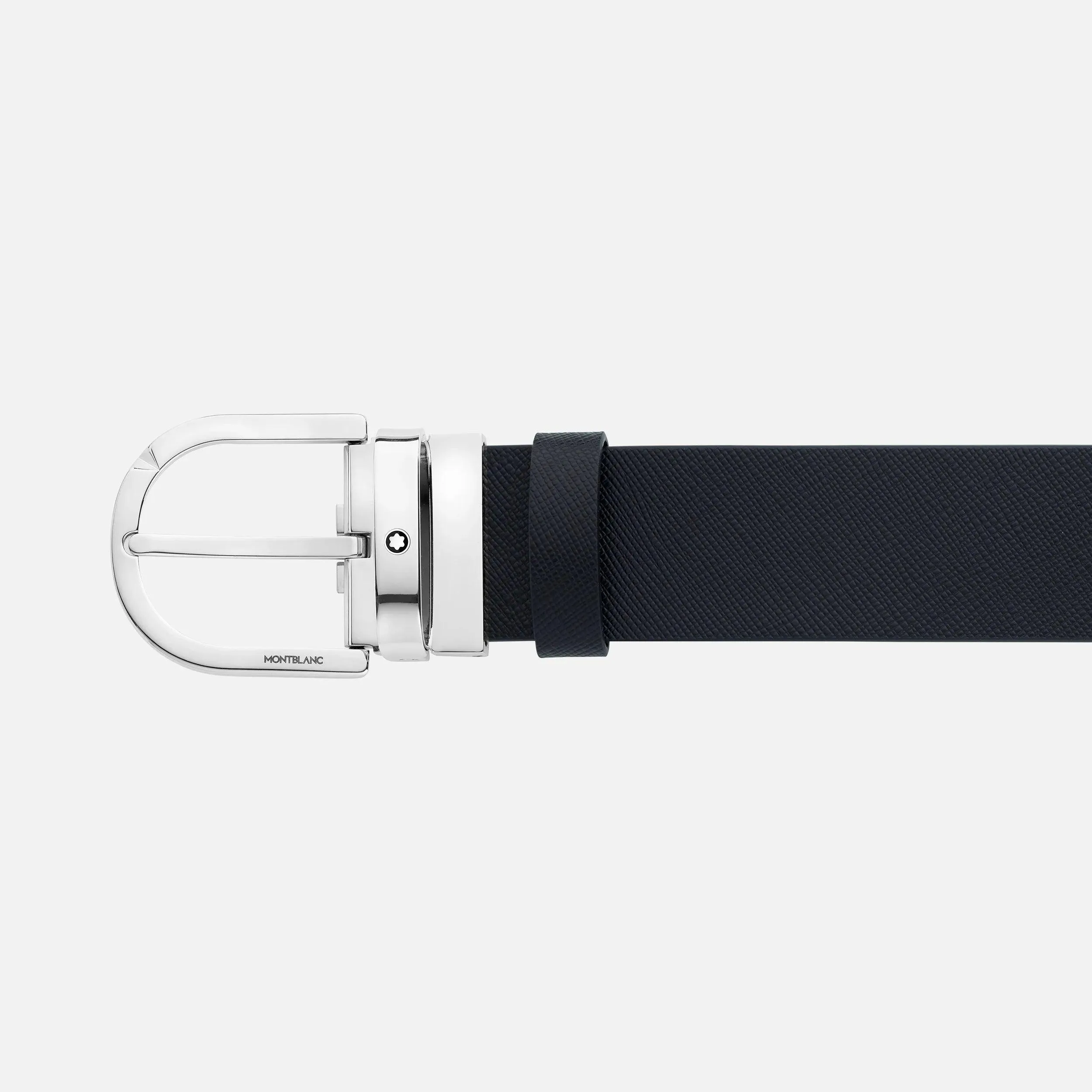 Montblanc 35mm belt horses horseshoe reversible leather black tailoring/must 131176
