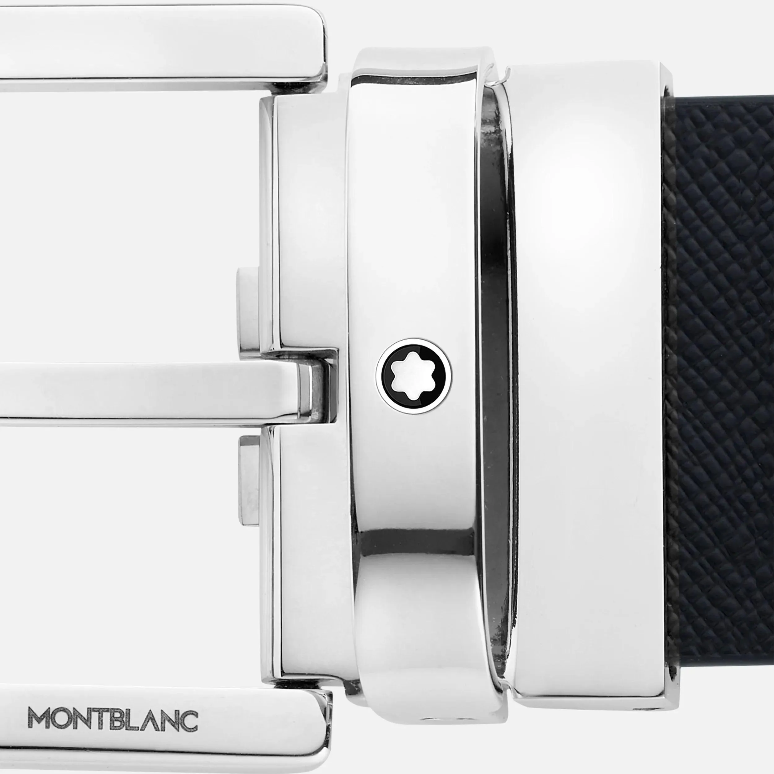 Montblanc 35mm belt horses horseshoe reversible leather black tailoring/must 131176