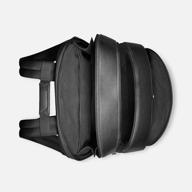 Montblanc large backpack 3 black tailoring compartments 130274