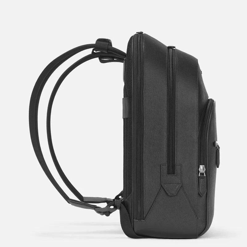 Montblanc large backpack 3 black tailoring compartments 130274