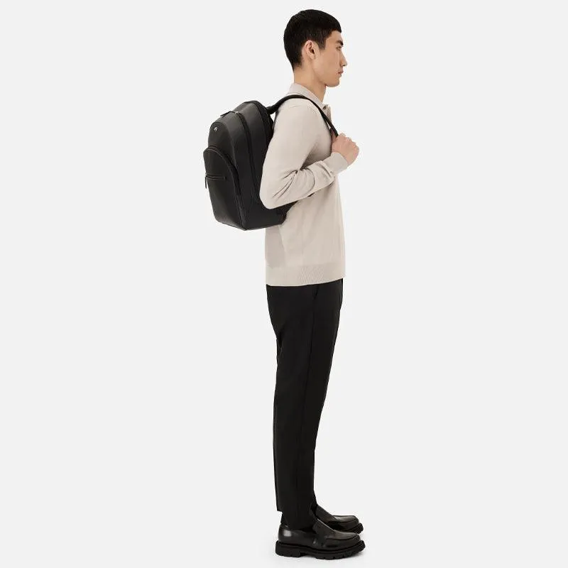 Montblanc large backpack 3 black tailoring compartments 130274