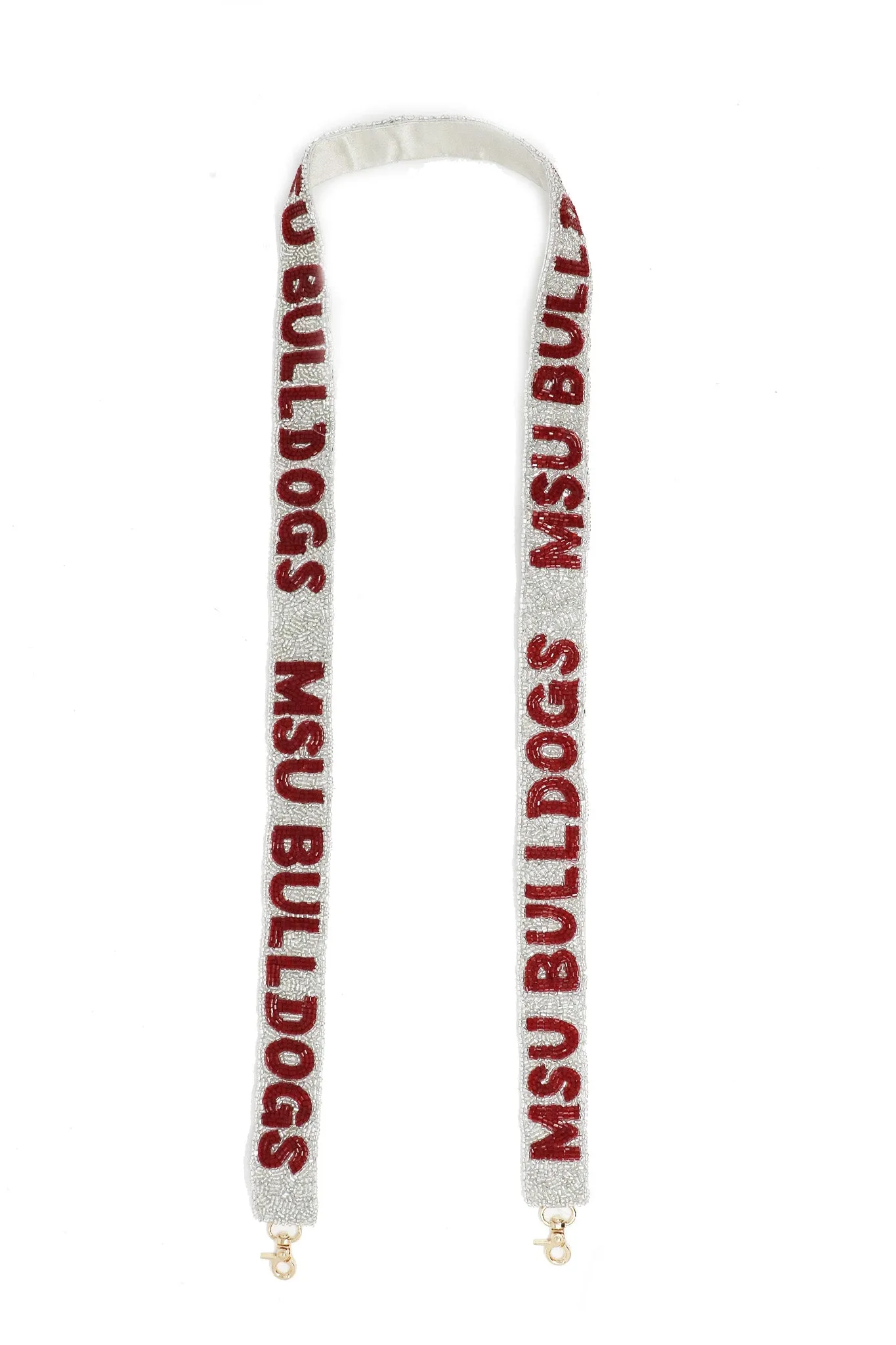 MSU BULLDOGS Beaded Strap - Silver