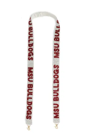 MSU BULLDOGS Beaded Strap - Silver