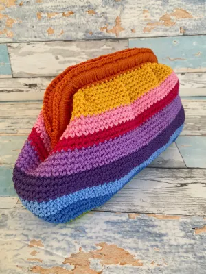 Multi-Color Knitted Clutch