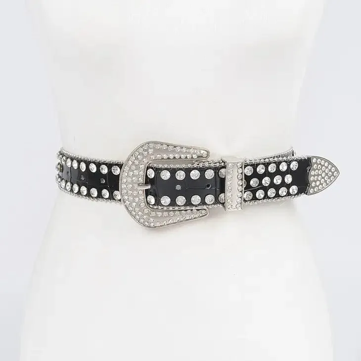 Multi Metal Stone Studded Belt-Multi