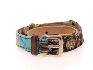 Multicolor Leather Printed Belt