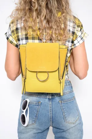 Mustard Multi Way Adjustable Ring Front Bag - Olina