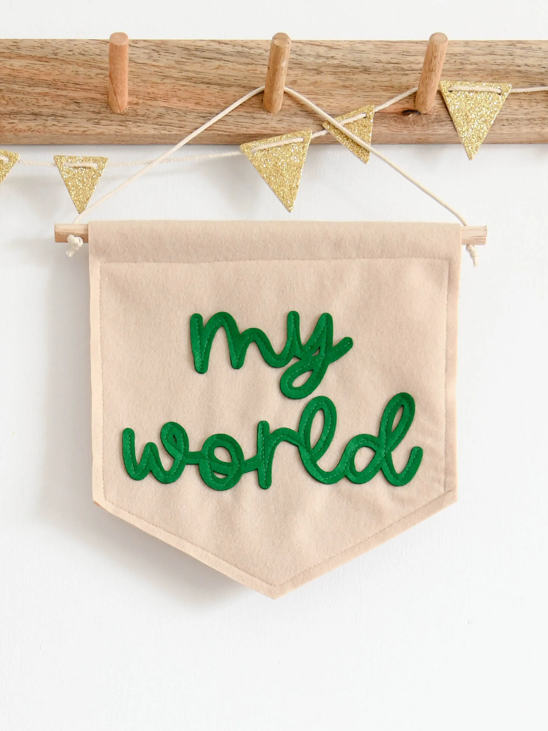 My World Mini Felt Banner