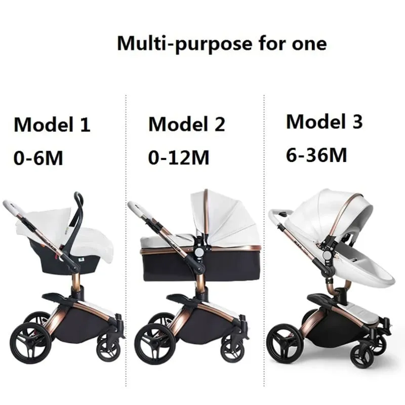 MZC906Deluxe - 3 in 1 High Landscape Baby Stroller