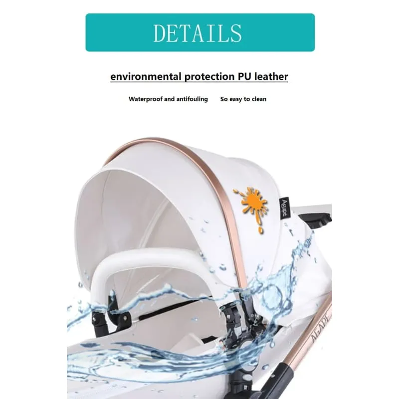 MZC906Deluxe - 3 in 1 High Landscape Baby Stroller