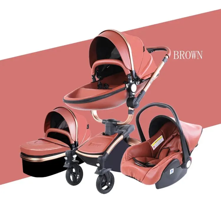 MZC906Deluxe - 3 in 1 High Landscape Baby Stroller
