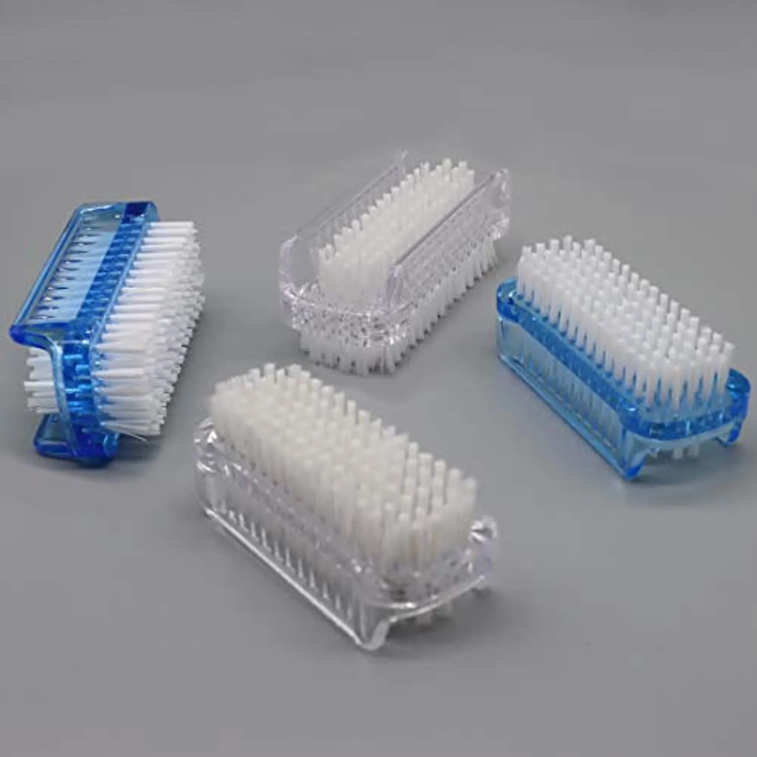 Nail Brush Two Sided Hand Fingernail Scrub Brushes Soft Stiff Bristles Scrubber Nails Toes Cleaning Brush for Men Women Kids,4 PCS