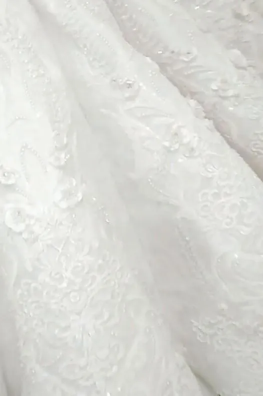 New Arrival V Neck Cap Sleeve Beads Crystals Mermaid Wedding Dress Lace Applique