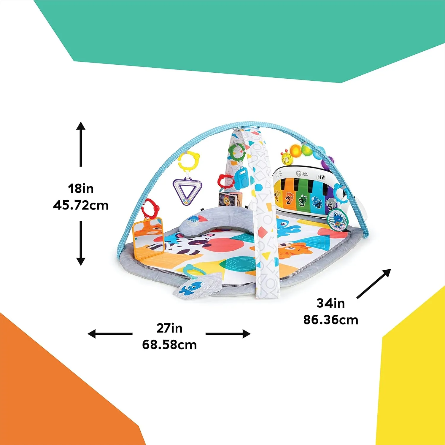 NEW Baby Einstein 4-in-1 Kickin' Tunes Music Activity Gym Play Mat, Retails $69  Box has slight damage, contents are perfect!