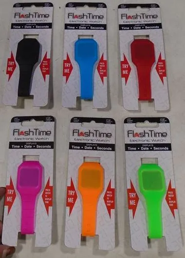 New Flash Time Mini Kids Watch! GREEN