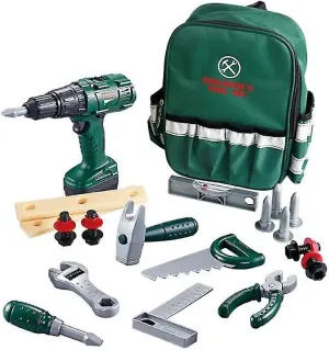 New in box! Kids 19 Piece Tool Electronic Cordless Drill Pretend Play Construction With Tool Bag Ages 3 