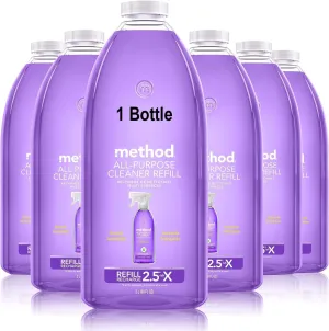 New Method All-Purpose Cleaner Refill, Plant-Based & Biodegradable Formula for Multi-Surface Cleaning, French Lavender Scent, Large 2 Litre Bottle