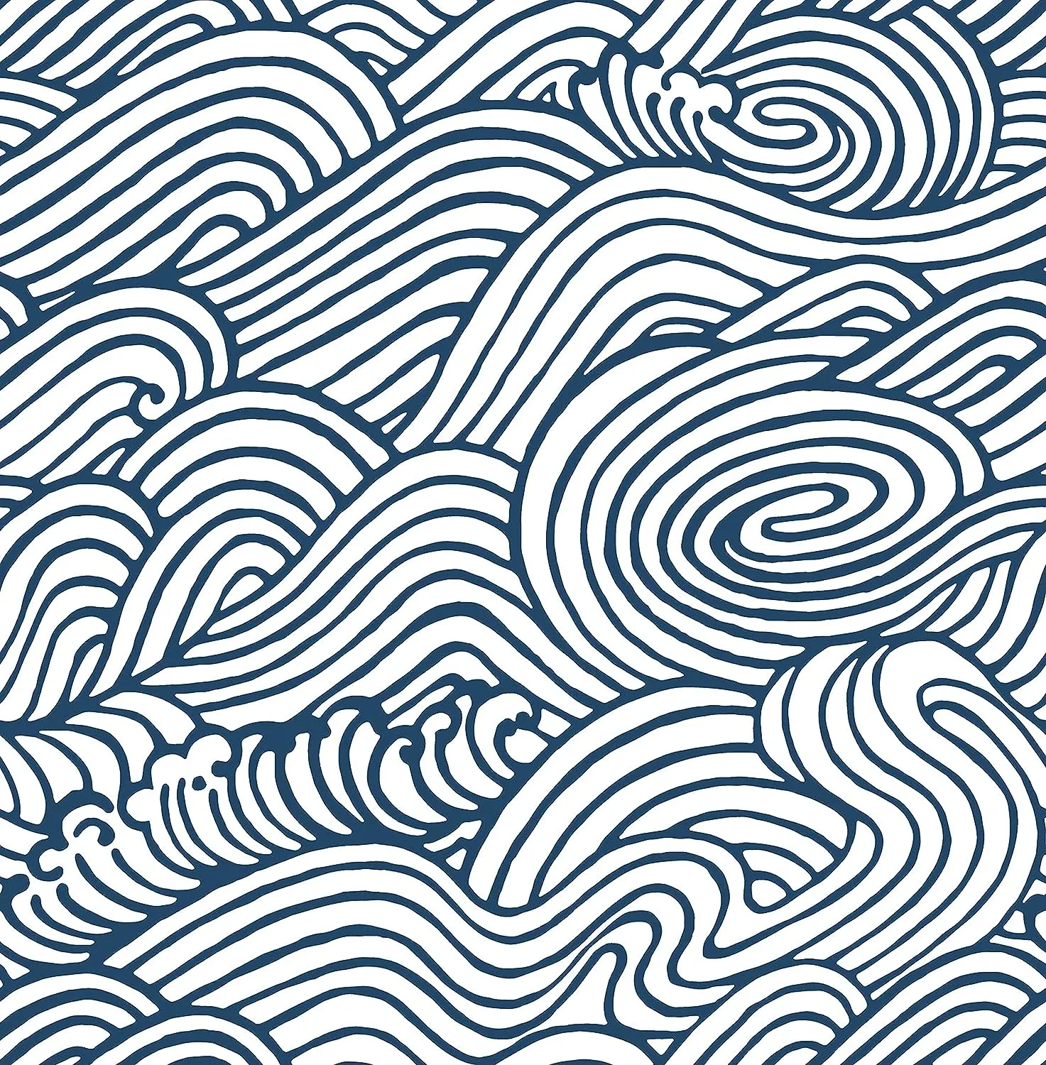 NEW Navy Saybrook Peel & Stick Wallpaper - 20.5in X 18ft