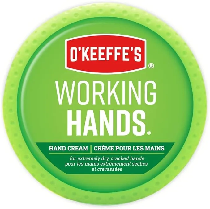 New sealed O'Keeffe's Working Hands Hand Cream for Extremely Dry, Cracked Hands, Heals, Relieves and Repairs, Boosts Moisture Levels, 3.4oz/96g Jar, Moisturizer (Pack of 1)