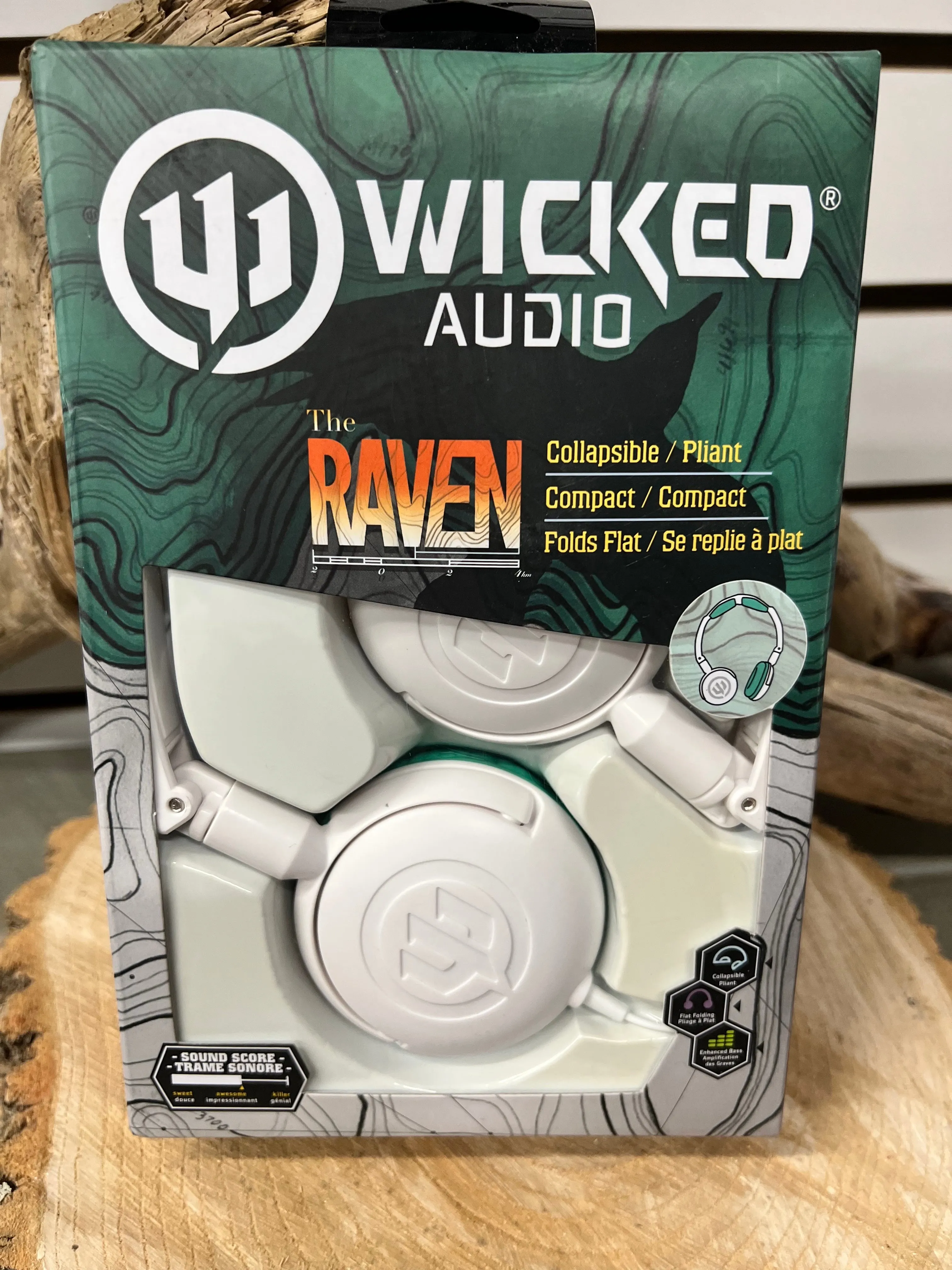 New Wicked Audio Headphones Raven - White/Teal