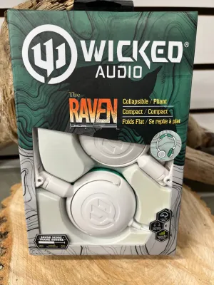 New Wicked Audio Headphones Raven - White/Teal