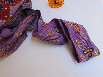 New Women Cross Body Fabric Fashion Messenger Hand India Peace Sign Purple