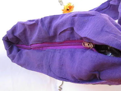 New Women Cross Body Fabric Fashion Messenger Hand India Peace Sign Purple